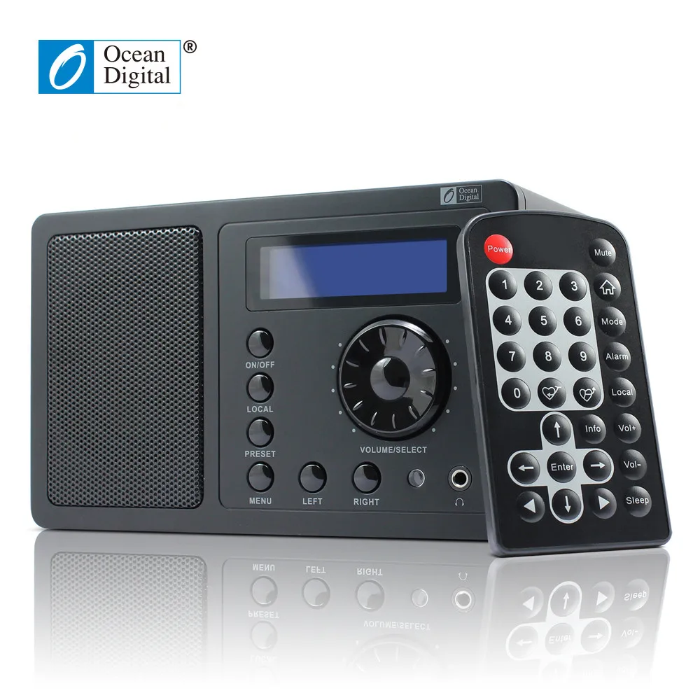 

WiFi Radio Ocean Digital WR220 Internet Radio WLAN Wi-Fi Connect Desktop With Remote Multi-language Menu US standard Power Plug
