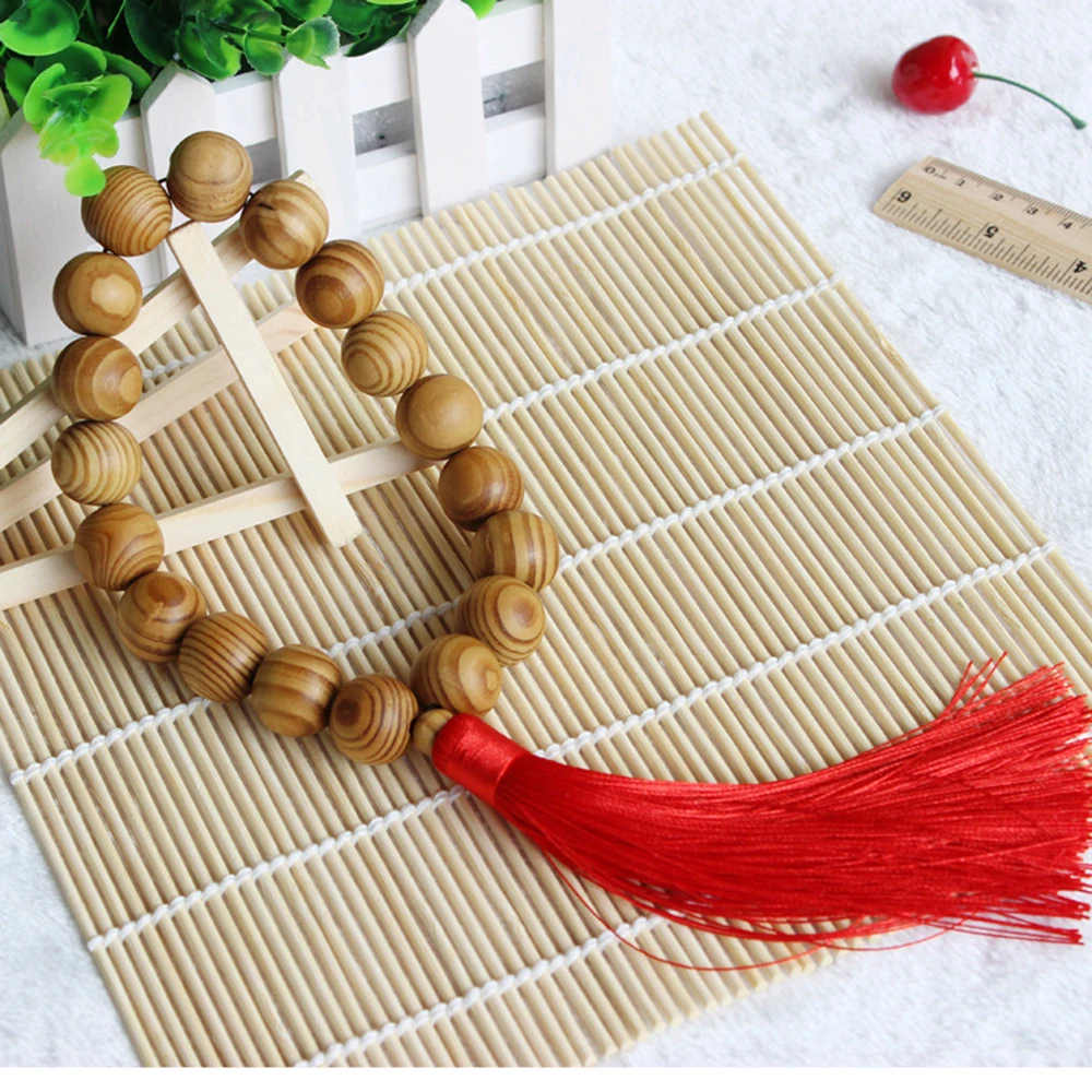 

Car Ornament Buddha Beads Stalls Wood Pendant Auto Interior Rearview Mirror Car Gear Decoration Bracelet Accessories Trim Gifts