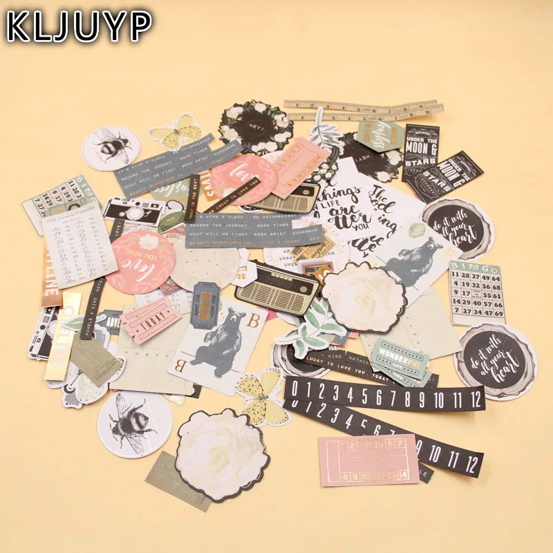 

KLJUYP 142pcs Forest Cardstock Die Cuts for Scrapbooking Happy Planner/Card Making/Journaling Project