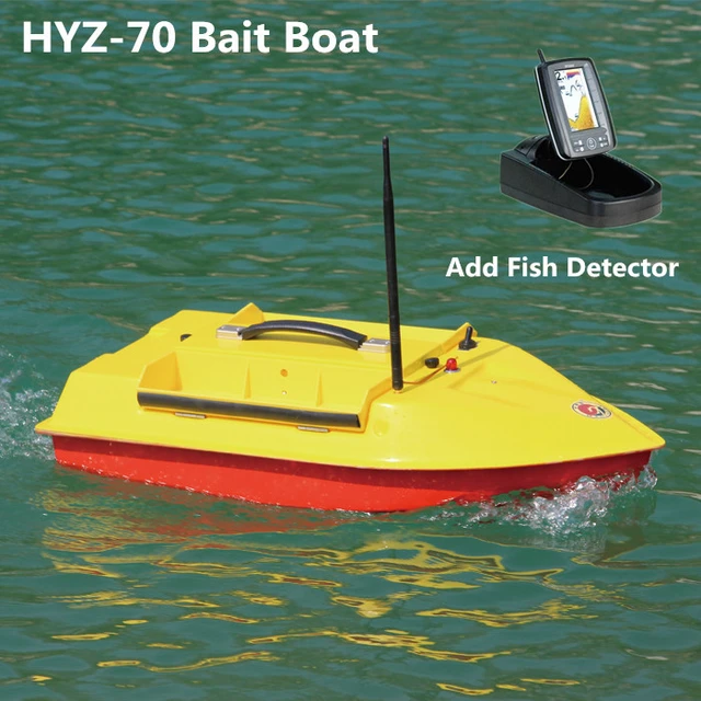 New Large RC Fiberglass Bait Boat HYZ-70 2.4G 500M Remote Control  Electronic Fishing Boat Add Fish Detector/GPS/Automatic Cruise