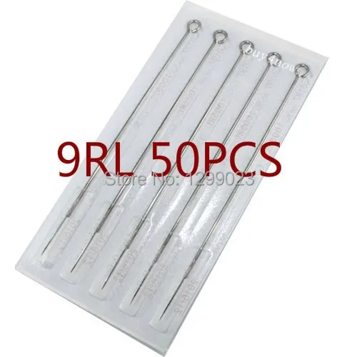 

9RL 50PCS/Set Disposable Sterilized Tattoo Needles Stainless Steel Round Liner tattoo needle for tattoo grip tattoo machine