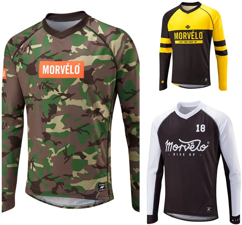 Мужская футболка с длинным рукавом Morvelo синяя для мотокросса MTB DH MX Джерси горного