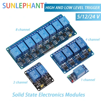 

1 2 4 8 Channel DC 5V 12V 24V Relay Module with Optocoupler Low Level Trigger Expansion Board