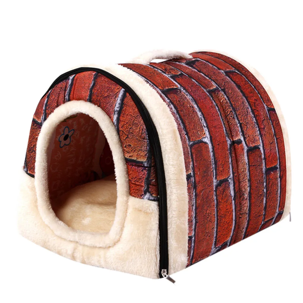 

Pet Dog Cat Bed House Warm Soft Mat Bedding Igloo Basket Kennel Washable Snug Animaux de Compagnie Chien