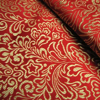 

Red Montreal classical jacquard cloth / brocade silk fabrics /cos costume costume Hanfu kimono doll dress C/100CM*75CM