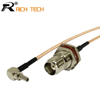 

RF TNC To CRC9 Pigtail Cable TNC Female Bulkhead O-ring Connector To CRC9 Male Right Angle Connector RG316 Cable 15cm 6"