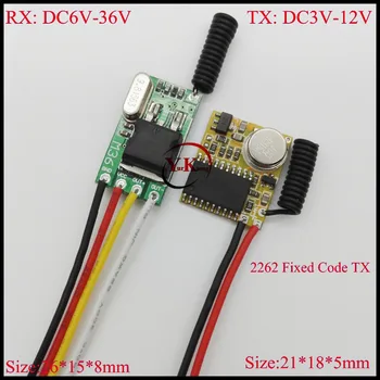 

3.7V 5V 6V 7.4V 9V Transmitter Module Power ON Transmitting DC 6V-36V 7.4V 9V 12V 14V 16V 28V 36V Receiver Remote Control Switch