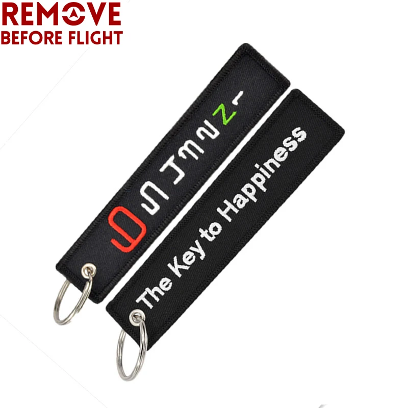 

2pcs/set Fashion Keychain 6 5 4 3 2 N 1 for Motorcycles Cars Key Holder Tag Cool Embroidery Happiness Key Fobs OEM Key Ring