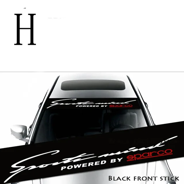 1 шт. стайлинга автомобилей переднего лобового стекла Водонепроницаемый наклейки для peugeot 307 206 407 Citroen C4 C5 Honda Civic, Accord, сrv Lada Vesta - Название цвета: H