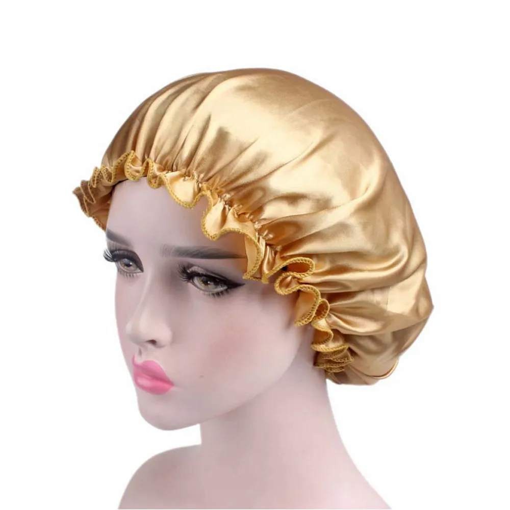 Для женщин модные мягкие Satin Hair cap resuable защитный Главная Салон красоты аксессуар для волос 2U0608