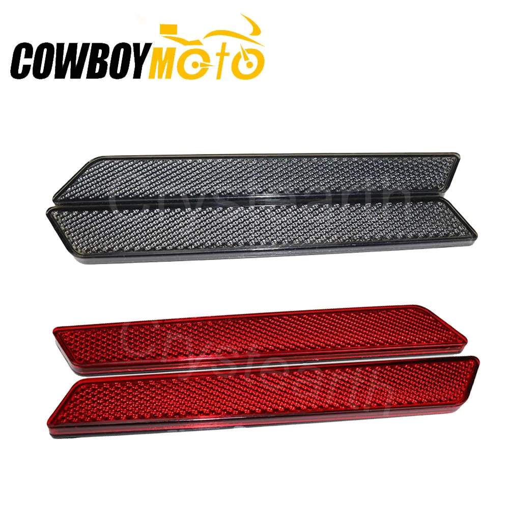 2x Saddlebag Guard Latch Covers for Harley Davidson Touring Glide Red Reflector