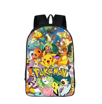 

Anime Pokemon School Backpack Teenage Boys Girls Casual Daypacks Pikachu Arceus Mew Charizard Cartoon Children School Bags Gift