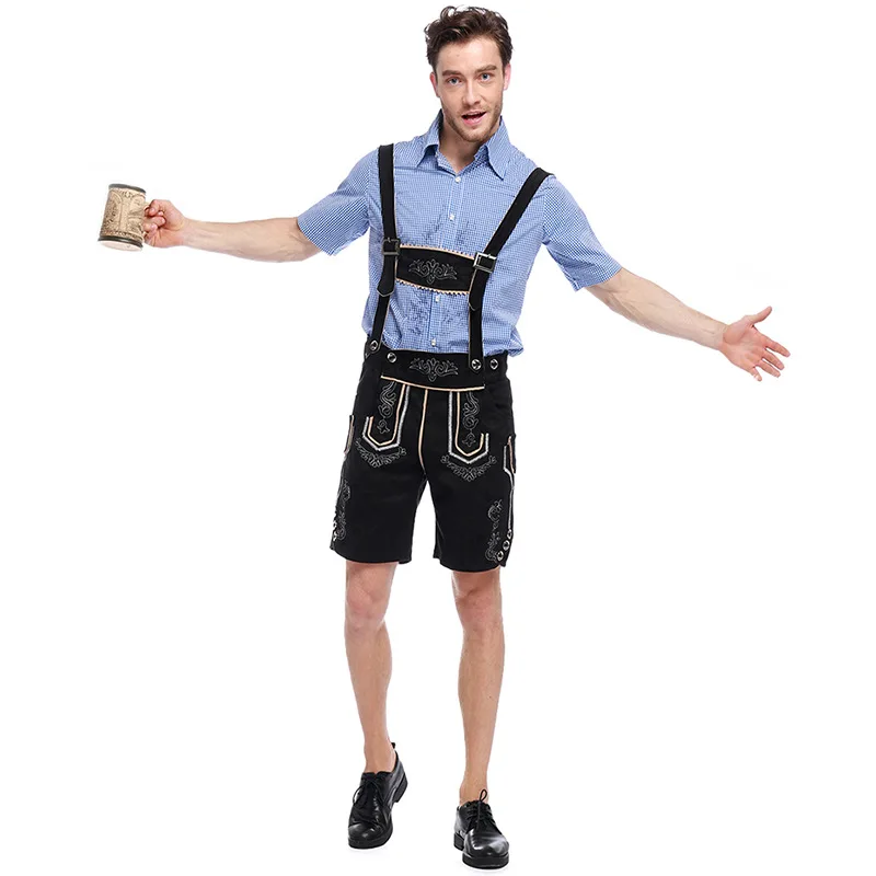 Немецкое Пиво окотоберфест баварский парень мужские Lederhosen взрослые костюмы на