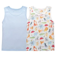 Детский сетчатый жилет, летняя рубашка без рукавов для малышей, хлопковая дышащая рубашка без косточек для новорожденных, 2 предмета, разные цвета