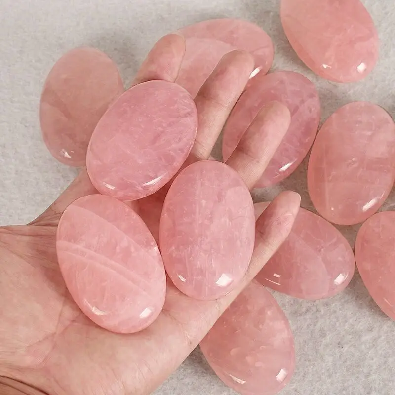 Natural rose quartz crystal Massage Stones healing crystalsin Stones