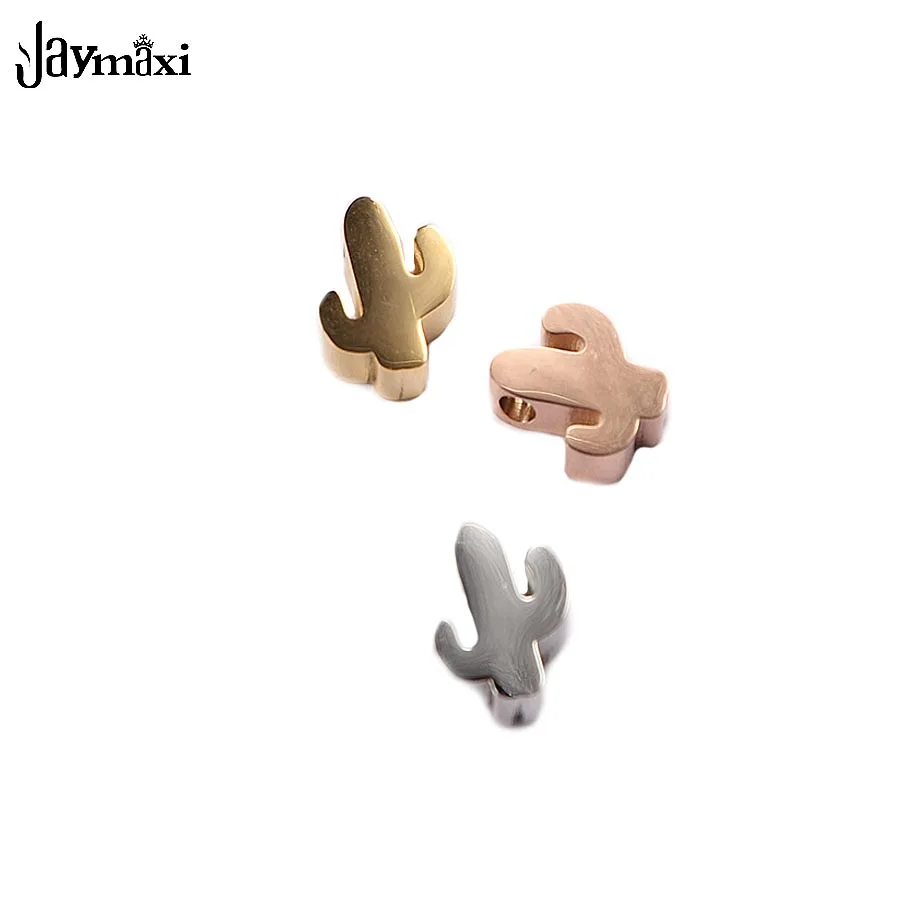 Jaymaxi маленькая бусина Кактус Шарм DIY Ювелирные изделия зеркальная полированная