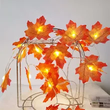 Новинка, Сказочная гирлянда в виде кленового листа, светодиодный светильник, 3 м, 20 светодиодов, модный Праздничный Рождественский струнный светильник, свадебные принадлежности, Декор для дома и сада