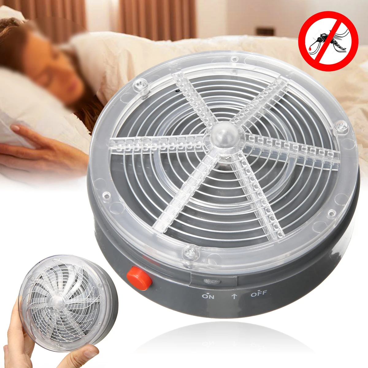 

Mini Mosquito Zapper Solar UV Light Mosquito Killer Home Garden Pest Control Insect Fly Bug Zapper Catcher Lamp 10*10*5cm