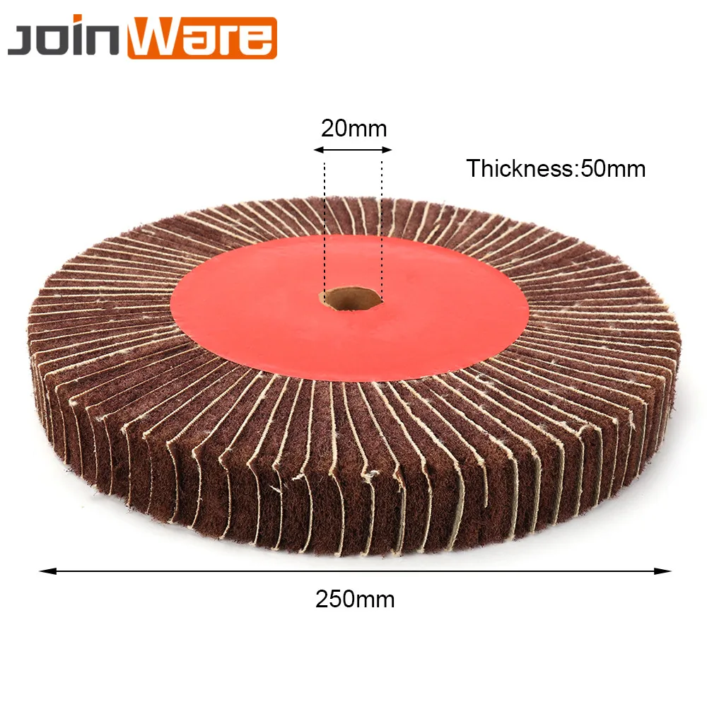 1 шт. " /5"/" /8"/1" /12" Красный нетканый мочалка шлифовальный круг лоскут Швабра полировальный диск колеса 240 зернистость 20 мм Диаметр " толщина