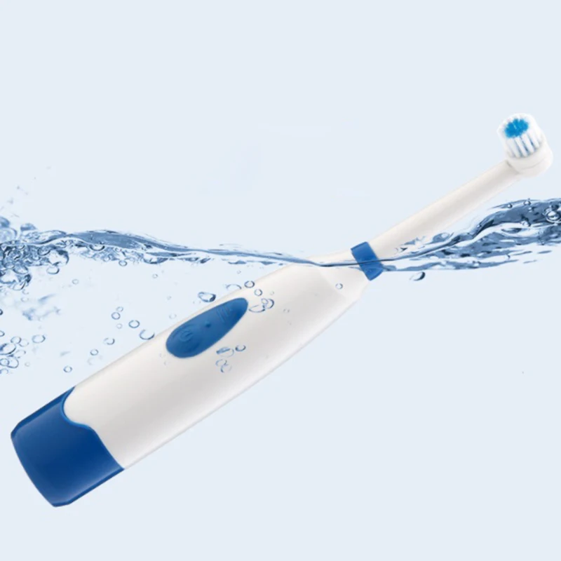 Rotating Electric Toothbrush Battery Operated with 2 Brush Heads Deep