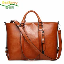 2015 Nouvelle Mode En Cuir Véritable sacs Fourre-Tout Femmes Sacs À Main En Cuir Femmes Messenger Sacs Épaule Sacs Vintage Hot sacs populaire
