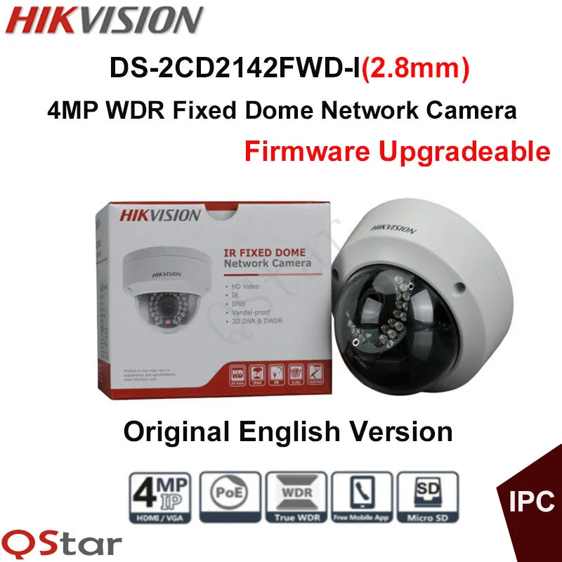 bilder für Hikvision Englische Originalversion Überwachungskamera DS-2CD2142FWD-I (2,8mm) 4MP WDR Fest-Dome Ip-kamera IP67 POE CCTV kamera bilder für Hikvision Englische Originalversion Überwachungskamera DS-2CD2142FWD-I (2,8mm) 4MP WDR Fest-Dome Ip-kamera IP67 POE CCTV kamera