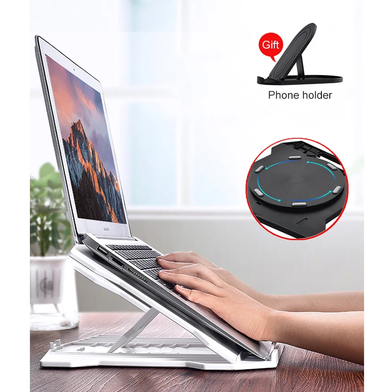 

360 Degree Ratating Laptop Folding Stand Adjustable Notebook Cooling Bracket For Macbook Lenovo Dell HP Asus Tablet Phone Holder