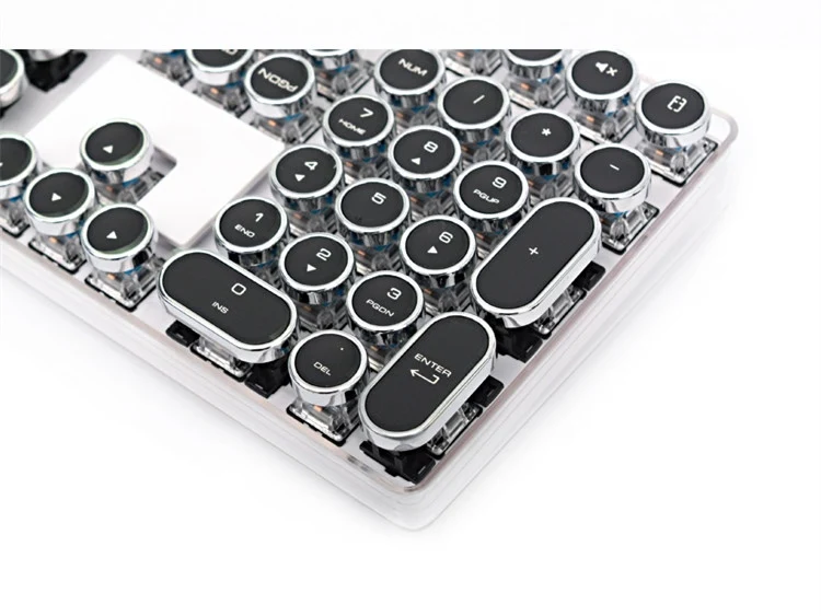 Magicforce Crystal 108 клавиш винтажная пишущая машинка издание USB Проводная Механическая игровая клавиатура с подсветкой, переключатели Cherry