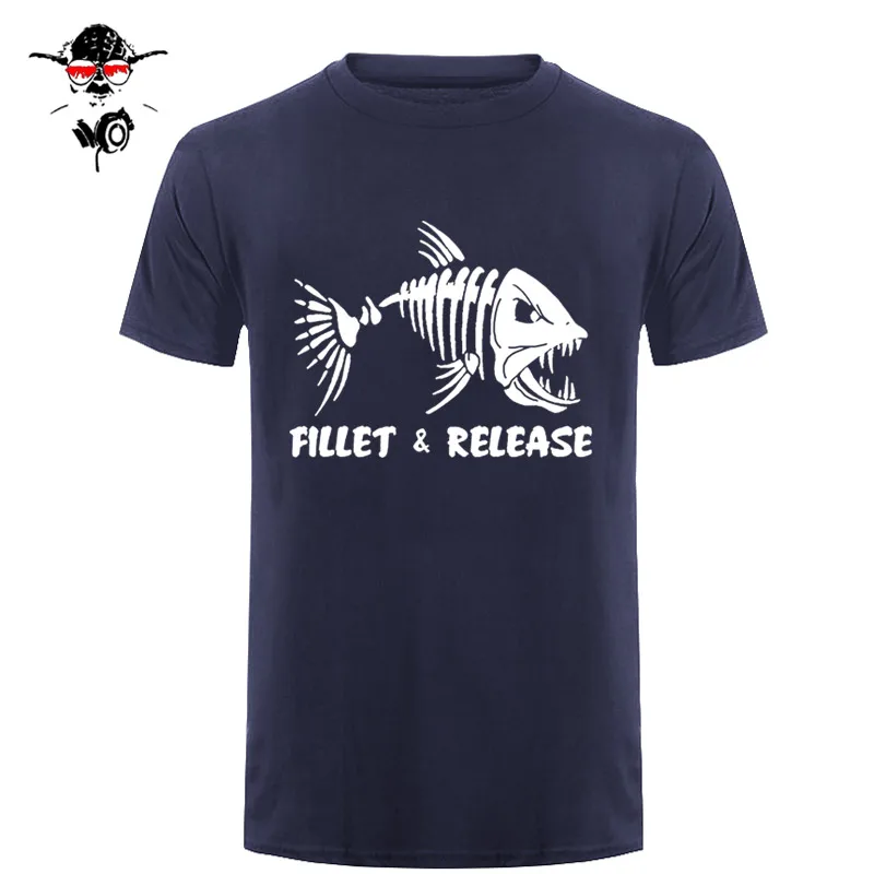 

Men's Fillet and Release Fishinger T-Shirt Print T Shirt Men Summer Tee Shirt Mens New Tee Shirts Printing