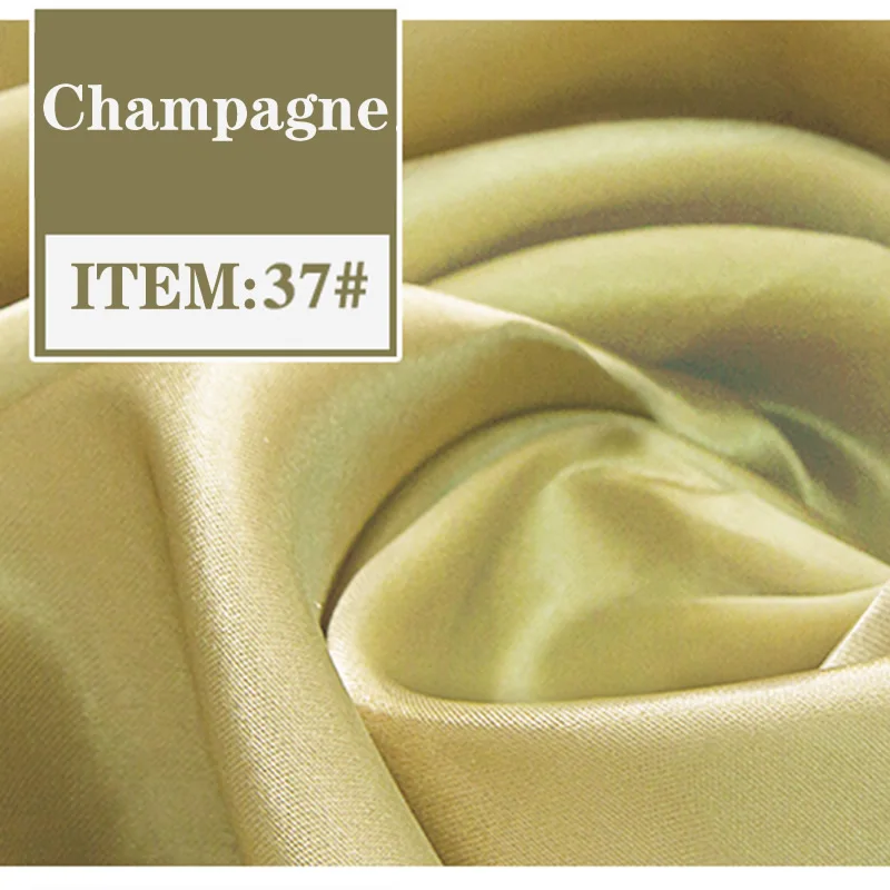 10 м/лот, ширина 150 см, роскошная полиэфирная атласная ткань для свадебных принадлежностей, детское платье, юбка, блузка, материалы ручной работы, занавески - Цвет: champagne