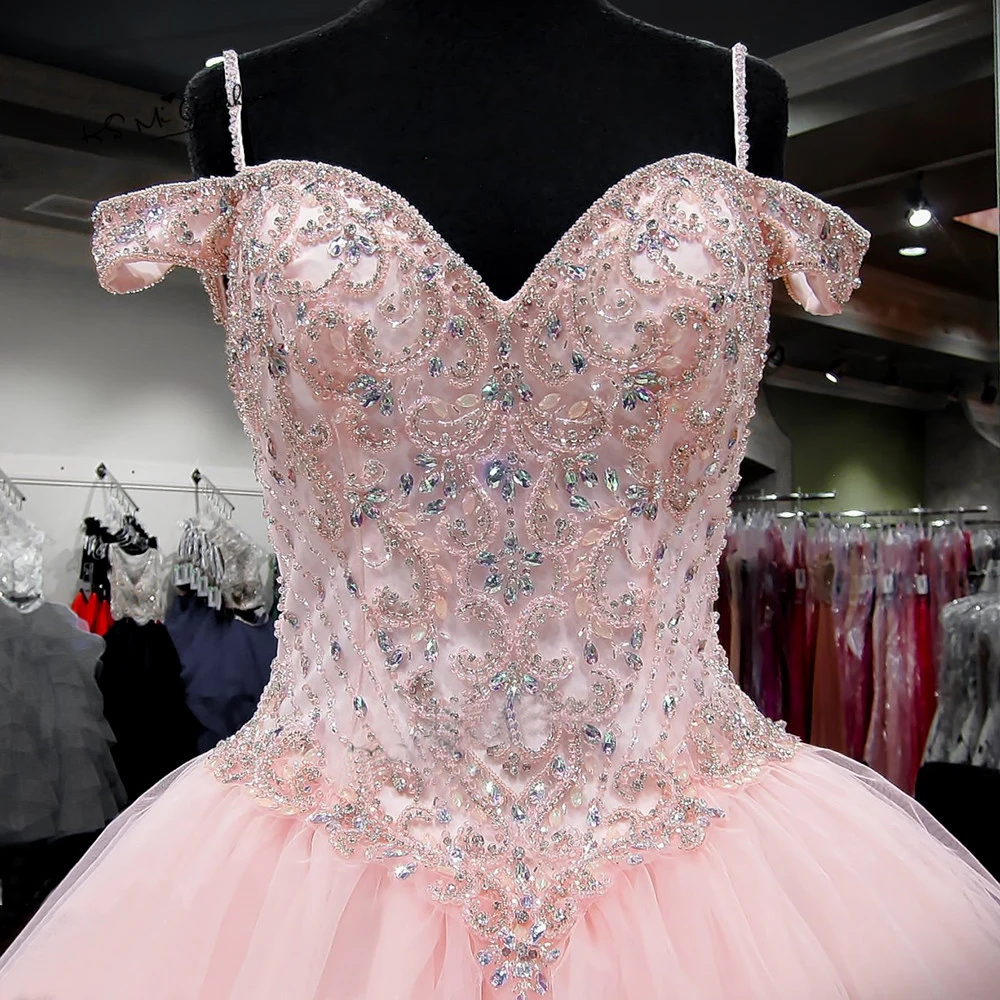 US $117.60 Dlass Pink Luxury Ball Gown Quinceanera Dress 2020 Plus Size Sexy Prom Party Dress Beaded Vestidos De Debutante Gowns Ballkleid