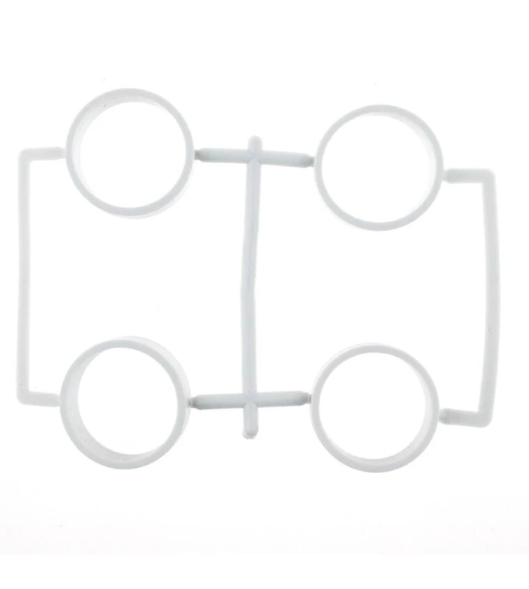 8 шт.(2 комплекта) 1,8 мм толщина резиновых шин колеса большого диаметра Изометрические ультра-тонкие для Tamiya Mini 4WD гоночный автомобиль шины - Цвет: white