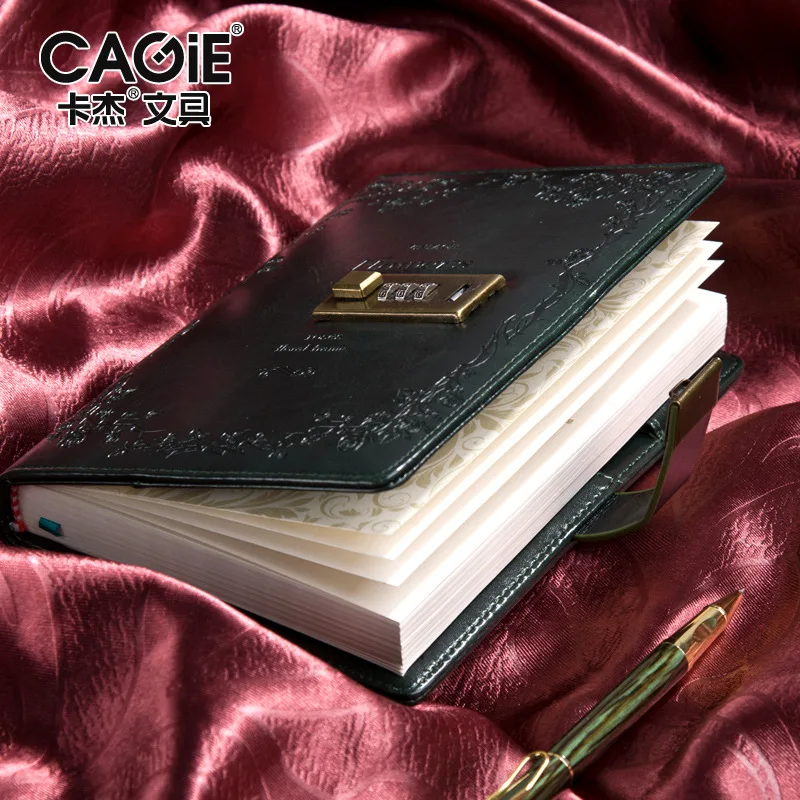 

B6 Vintage Notepad Notebook Diary Daily Memos Planner Agenda Notebook Pu Leather Sketchbook with lock