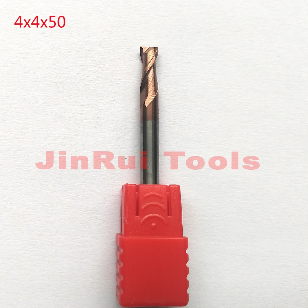 

Jerray 1pc 4mm 4x4x50L HRC55 2Flutes Flat end mills Solide Carbide End Mills CNC router bit Milling cutter Tools knife