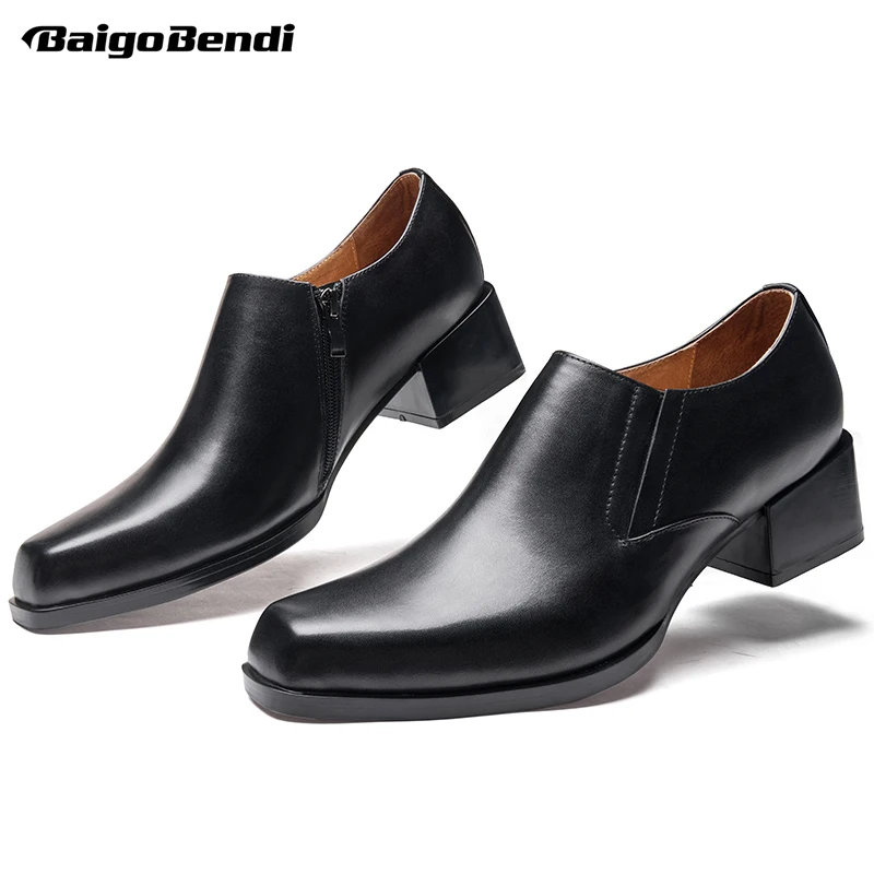 Small Size 5-10 Men High-Heeled Formall Dress Shoes England Style Height Increasing Genuine Leather Oxfords Leisure Shoes Men Small Size 5-10 Men High-Heeled Formall Dress Shoes England Style Height Increasing Genuine Leather Oxfords Leisure Shoes Men