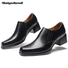 Small Size 5-10 Men High-Heeled Formall Dress Shoes England Style Height Increasing Genuine Leather Oxfords Leisure Shoes Men Small Size 5-10 Men High-Heeled Formall Dress Shoes England Style Height Increasing Genuine Leather Oxfords Leisure Shoes Men