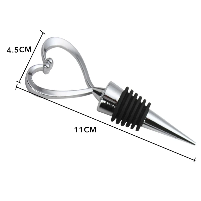 1 шт нержавеющая сталь Сердце вино пробки Пробка для бутылки шампанского, вина год Валентина Свадебные сувениры подарки пробковый штопор