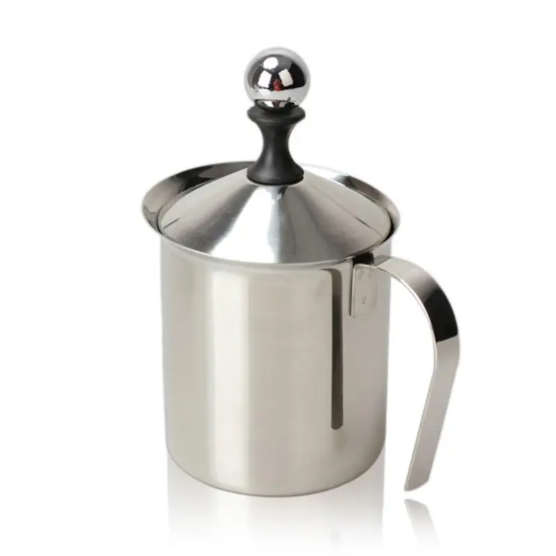 800 ML الحليب Frother كابتشينو كريمر رغوة مزدوجة شبكة Coffeeware الحليب أباريق الطعام المطبخ اكسسوارات Keukenhulpjes