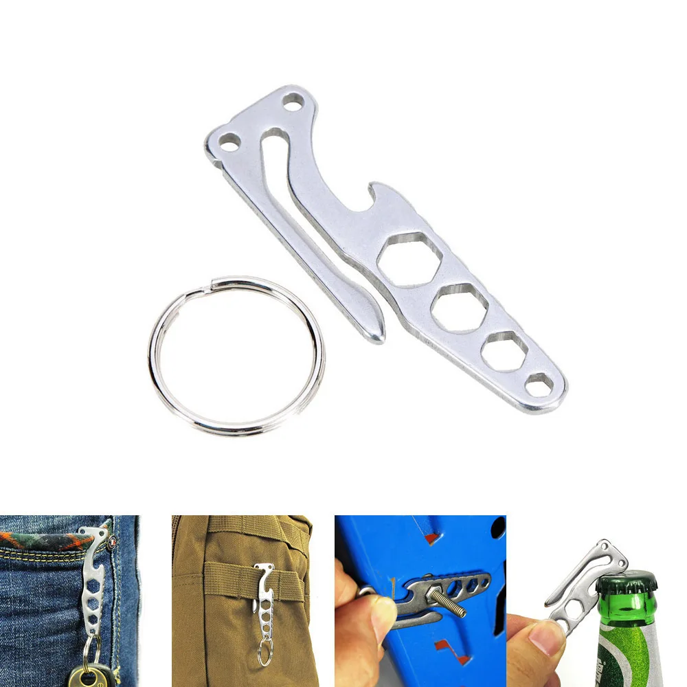 Pocket Clip EDC Multifunctional Hike Mountain Climb Multi Tool Carabiner Outdoor Hanging Hook Camp Keychain Suspension | Канцтовары для