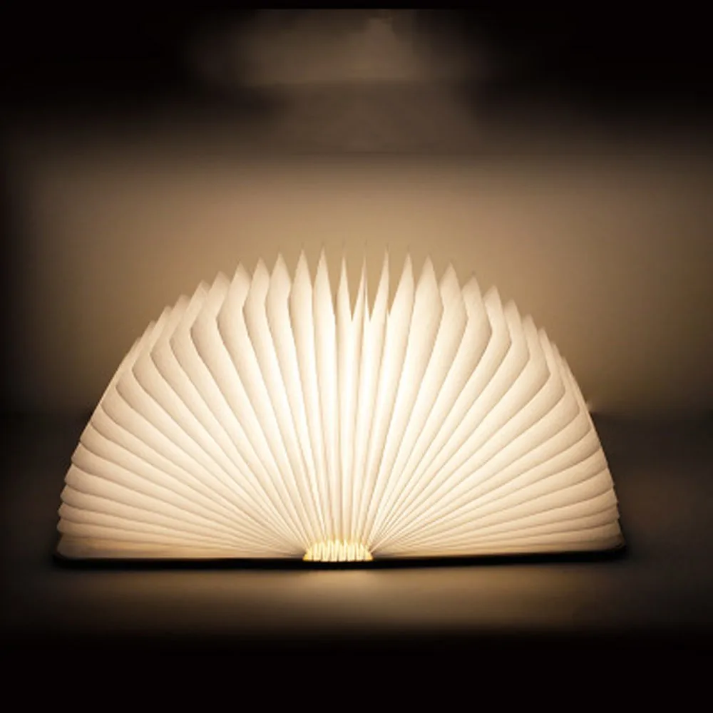 

USB Rechargeable Wooden Folding LED Book Light Magnetic Lampesk Table Lamp Deor