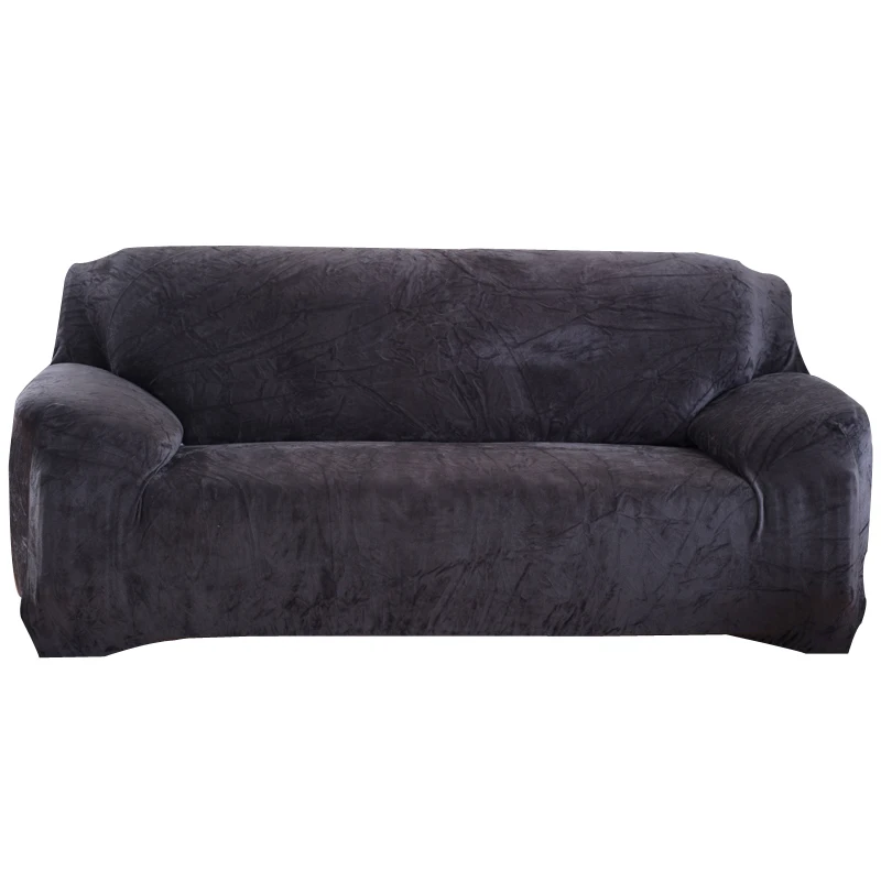 Papa Mima Print Solid Stretch Sectional Sofa Covers For Single Two Three Four Seats Soft Flannel
