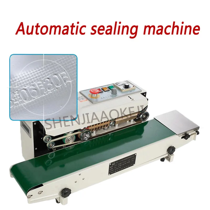 

FR-770 Continuous film sealing machine 80W plastic bag package machine band sealer horizontal heating sealing machine