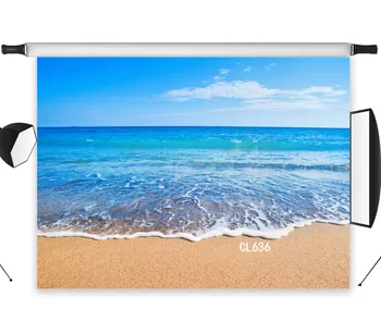 

Seamless Washable No Crease Polyester Beach Sea Beautiful Landscape Background Backdrop Photography Studio Props Photographic