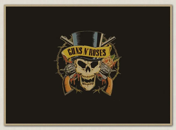 The guns N 'roses N' Roses Gnr крафт-бумага плакат ретро рокеры декоративная живопись плакаты винтажная Наклейка на стену