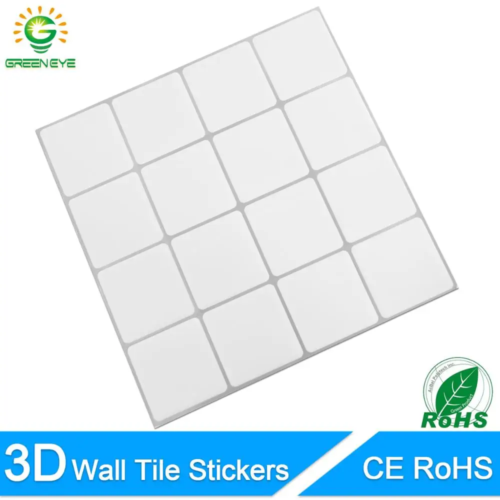 

Wall paper 3D White Grey Marble Mosaic Peel and Stick DIY Wall Stickers Waterproof for Kitchen Bathroom Home Wall Decal Sticker