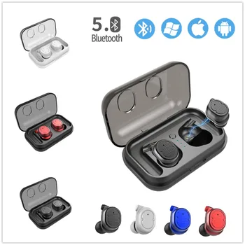 

Mini Bluetooth Earphones Wireless Sports Earbuds TWS 5.0 Stereo Bass Headset Earbud With Dual Microphone For Phones