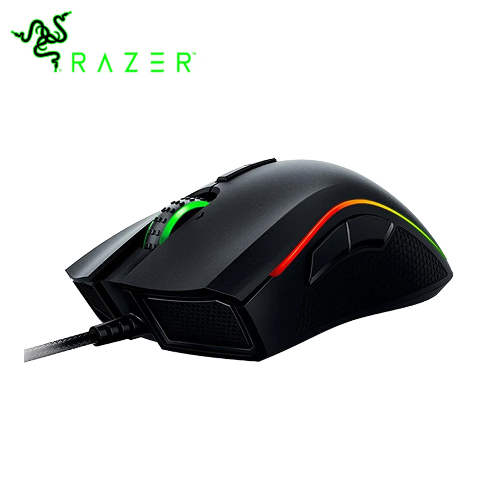 Original Razer Mamba Elite Wired Gaming Mouse 16000 DPI 5G Laser Sensor Chroma Light Ergonomic Gami