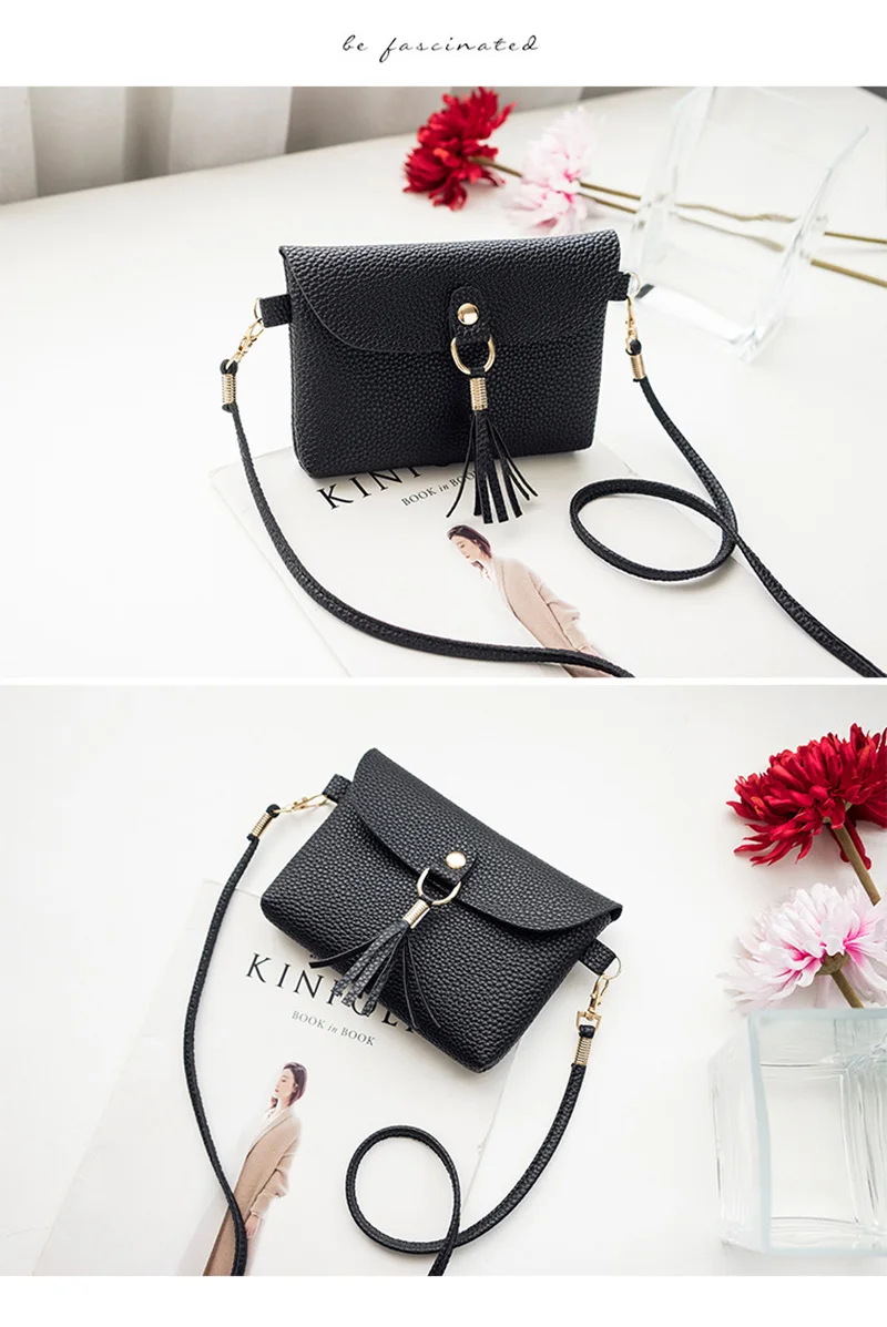 2019 Tassel Bags For Women Girls New Casual Fashion Female Bag Magnetic Buckle Ladies Shoulder Bag Mobile Phone Purse Mini Bolso (24)