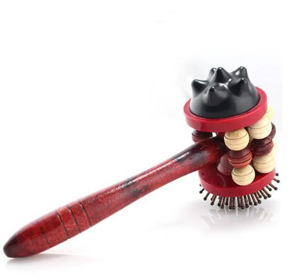 

Pounded his hammer knock wooden roller massage health bar care back rubs sticks meridian take sha stick massager hammer