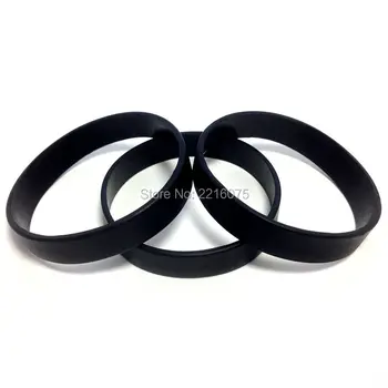 

100pcs Black silicone wristband rubber bracelets free shipping